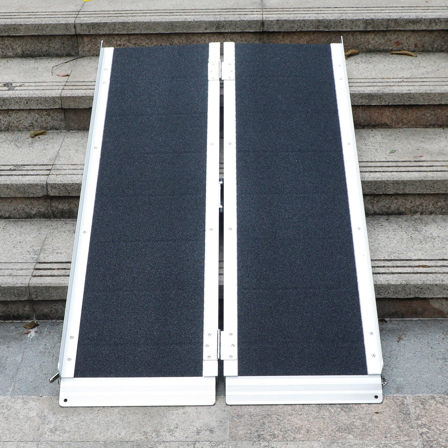 4FT Portable Wheelchair Ramp Non Skid Aluminum Foldable Mobility Scooter Ramp,