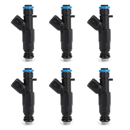 6PCS 4-Hole Upgrade Fuel Injectors For Cherokee Grand Cherokee 0280155784