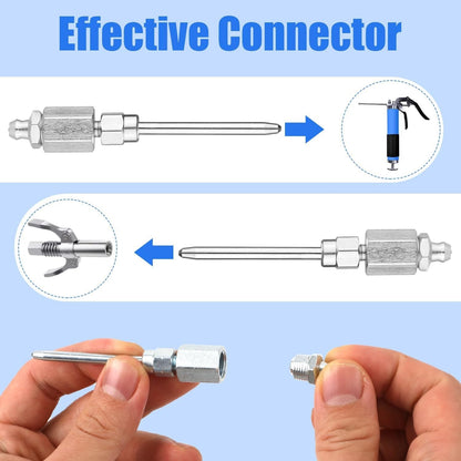 Grease Gun Accessory Kit 90 Degree Coupler Needle Nozzle Grease Injection Needle