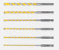 6PCS Professional Masonry Concrete Drill Bit Set 1/4 Inch Hex Shank Carbide Tips