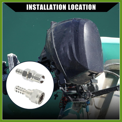 3 Pcs Outboard Fuel Connector Male with Nut for Tohatsu for Nissan 2/4 Stroke