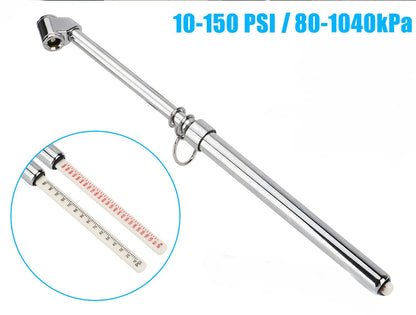 150PSI Tire Air Pressure Gauge Straight-on Dual Head for Car Truck RV