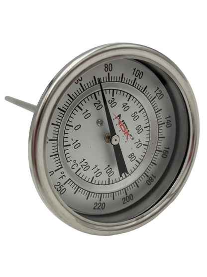 Solid Spare NBK 20813 Thermometer 0-250F 3" Dial 6" Stem For Dwyer BTB3605D
