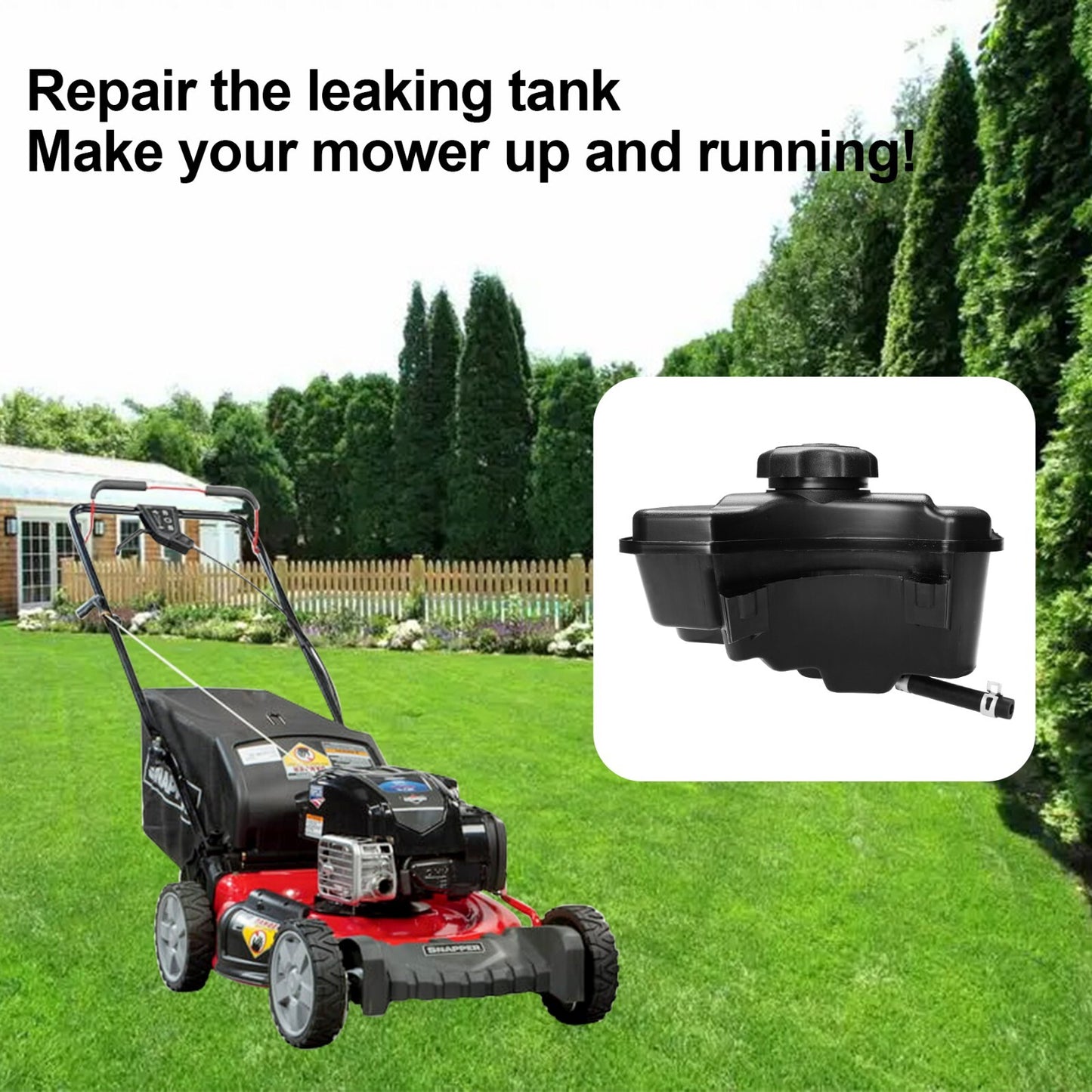 Fuel Gas Tank with Gas Cap Engine Fuel Tank Fit for Briggs & Stratton 84004115