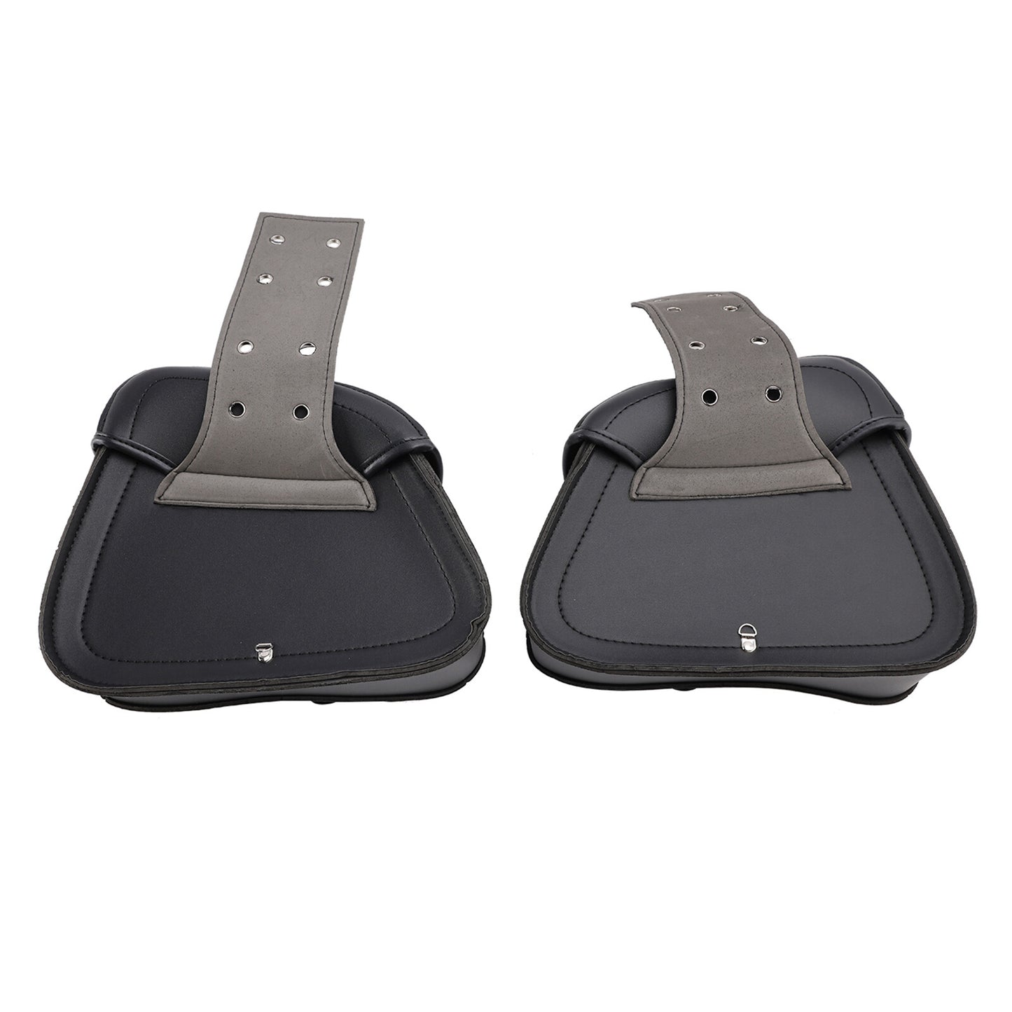 Universal Saddlebag Side Storage Tail Bag Pu Luggage Black 22L For Motorcycle