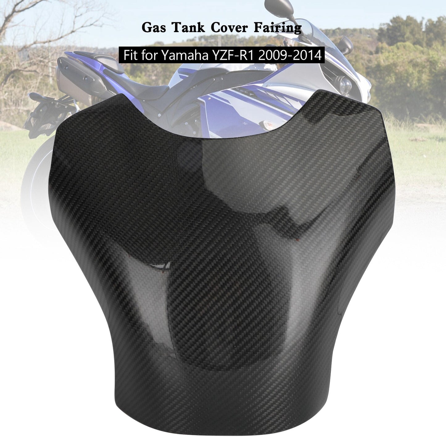 Gas Tank Cover Panel Fairing Protector For Yamaha YZF-R1 2009-2014 Carbon U3