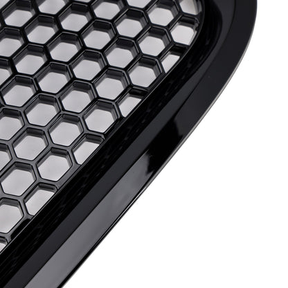 Gloss Black Front Bumper Honeycomb Grille Grill Fit Volvo S40 V50 2008-2012