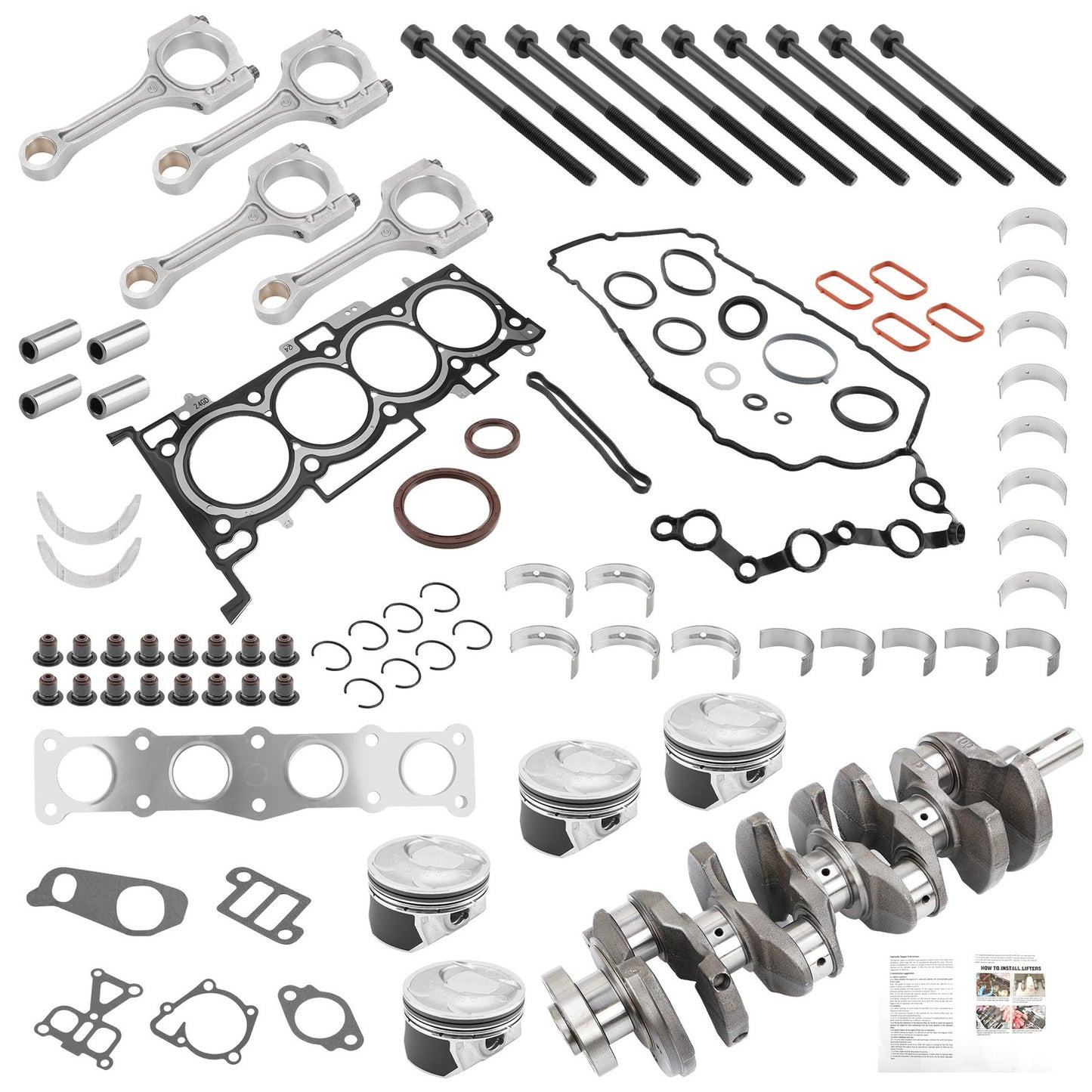 2.4L G4KJ Engine Rebuild Kit Overhaul Headgasket Piston Fit 2011-20 Kia Hyundai
