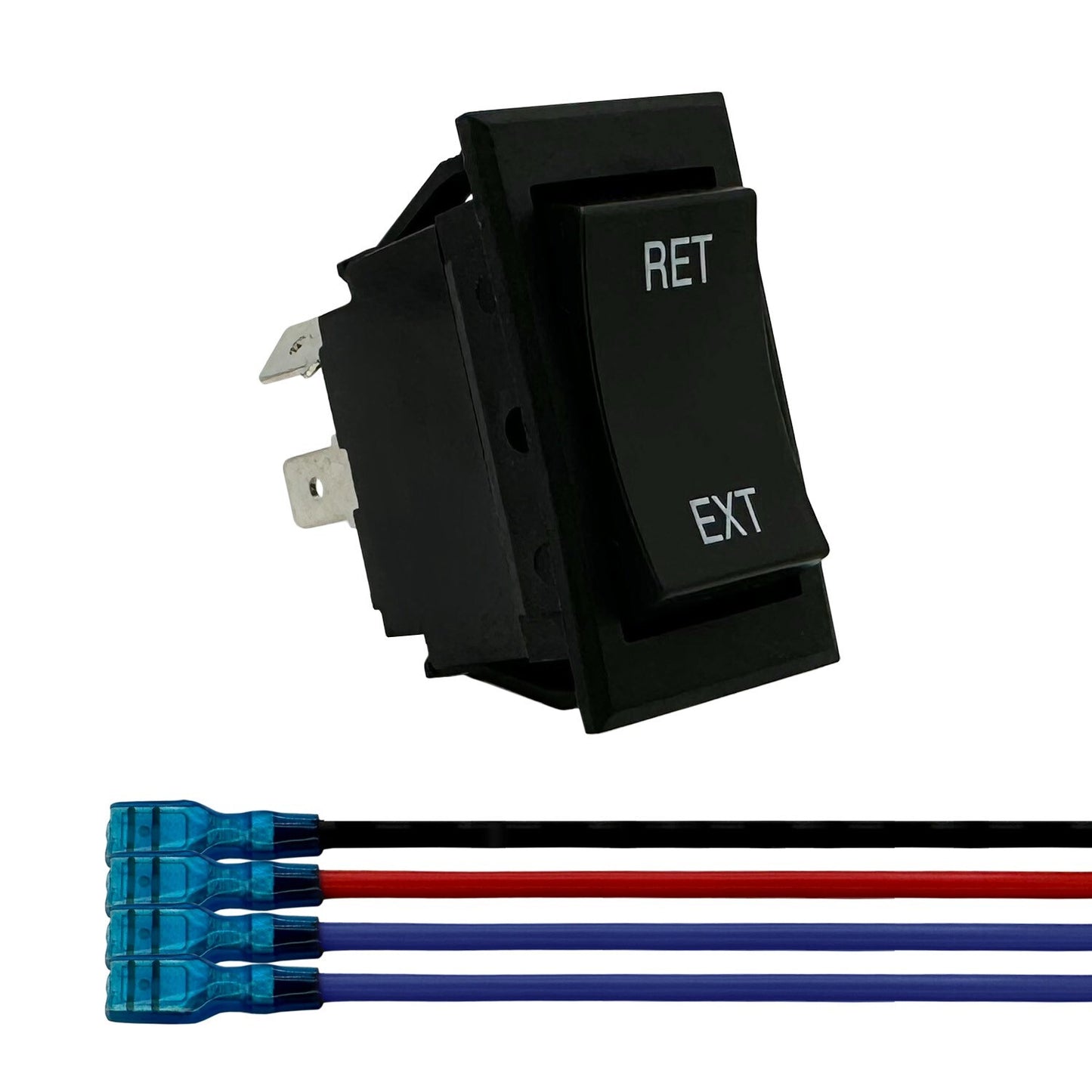 Momentary Reverse Polarity Rocker Switch 20A, 12V DC On-Off DPDT - 4 Pin