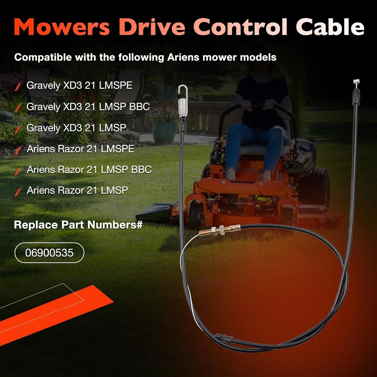 06900535 Drive Control Cable For Ariens Gravely XD3 21 LMSPE LMSP BBC LMSP