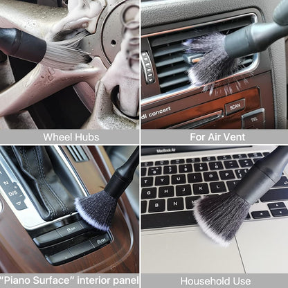 3pcs Car Detailing Brush Wash Auto Detailing Cleaning Kit Engine Wheel Clean Set