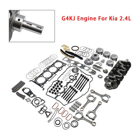 G4KJ Engine Overhaul Rebuild Kit w/Crankshaft & Rods & Timing Kit For Kia 2.4L