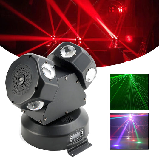 120W Moving Head Light 8 LED Rotating Beam Light RGBW Stage Light DJ Lighting