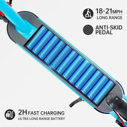8.5" Folding E-Scooter W/ app 350W 35KM Range 30km/h City Commute blue