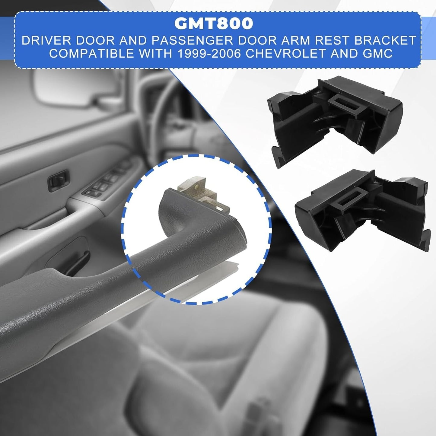 For Chevy GM 99-06 Truck Suburban Driver & Passenger Arm Rest Bracket GMT800 L&R