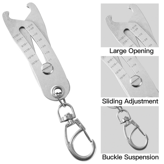 Bolt and Nut Identifier Gauge Size Gauge Precise Bolt Size Finder Keychain Tool