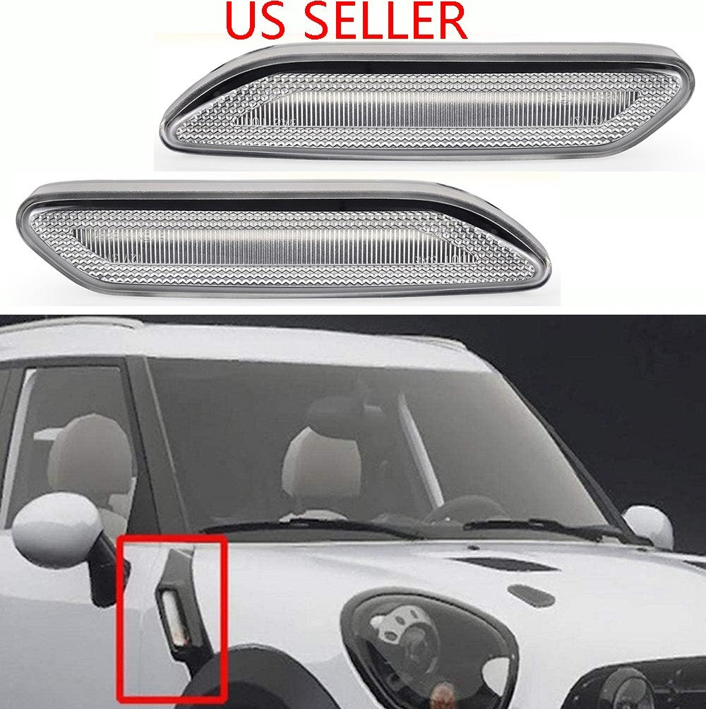 For Mini Cooper Countryman 2012-2017 R60 R61 Fender Side Marker Light Clear Lens