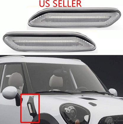 For Mini Cooper Countryman 2012-2017 R60 R61 Fender Side Marker Light Clear Lens