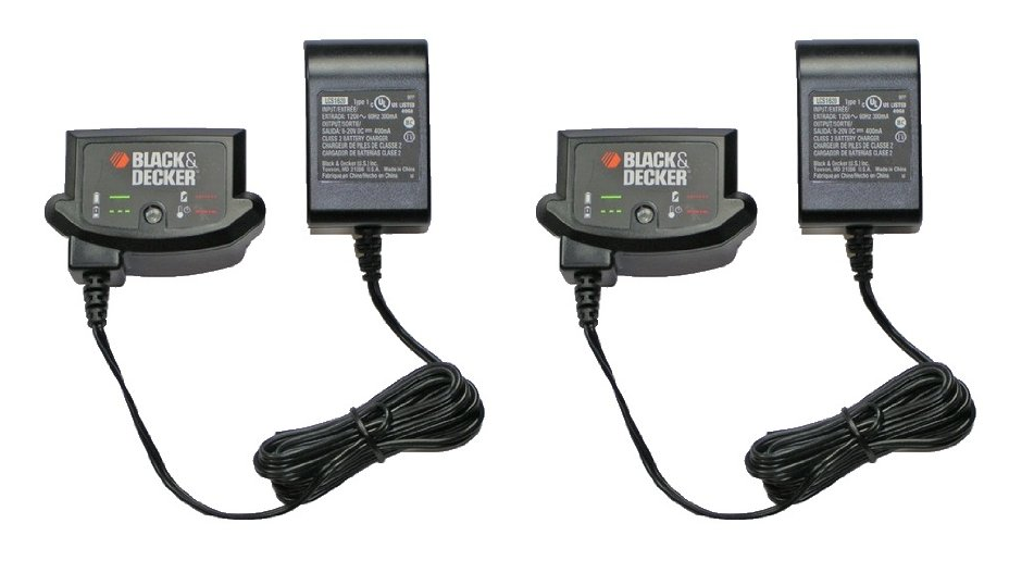 Solid Spare (2) Black & Decker Lithium-Ion 16V 20V Battery Charger for 20V Batteries NEW