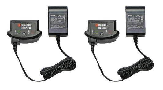 Solid Spare (2) Black & Decker Lithium-Ion 16V 20V Battery Charger for 20V Batteries NEW