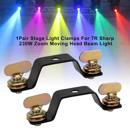 1Pair Stage Light Clamps For 7R Sharpy 230W Zoom Moving Head Beam Light 2x