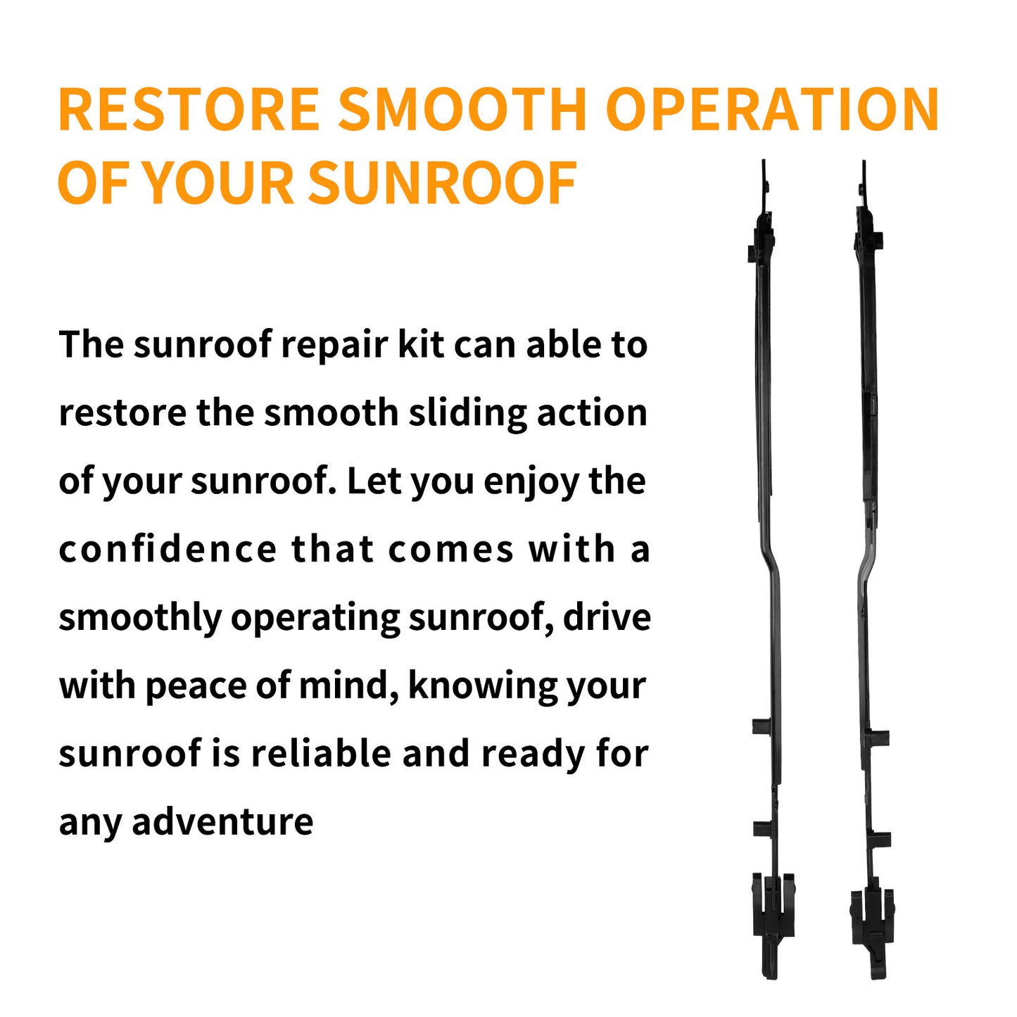 Sunroof Track Guide Rails Repair Kit Left ＆ Right for 15-24 Ford F150 Expedition