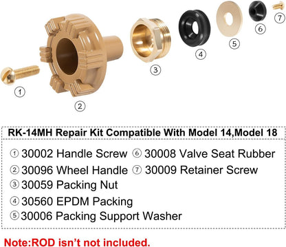 RK-14MH Repair Kit Metal Handle For Woodford 14/18 Models Outside Faucet