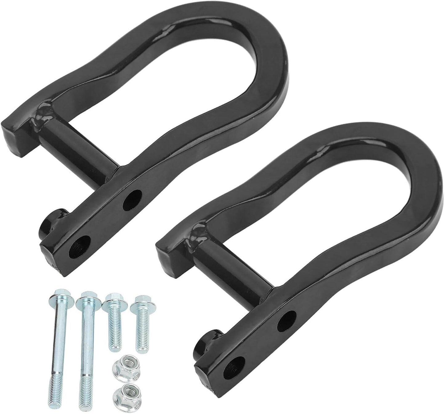Black Tow Hooks For Chevrolet 2007-2019 Silverado Sierra 1500 84072463 Pair