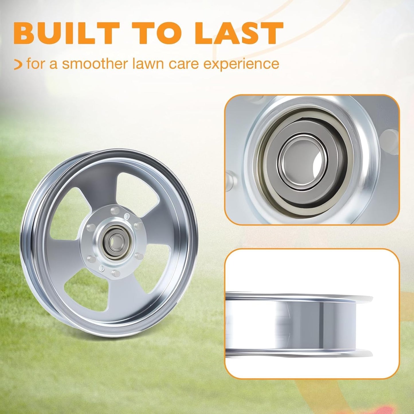 3X 5102831 Flat Idler Pulley For Ferris 48" 52" 61" 72" Deck Lawn Mower 5104717