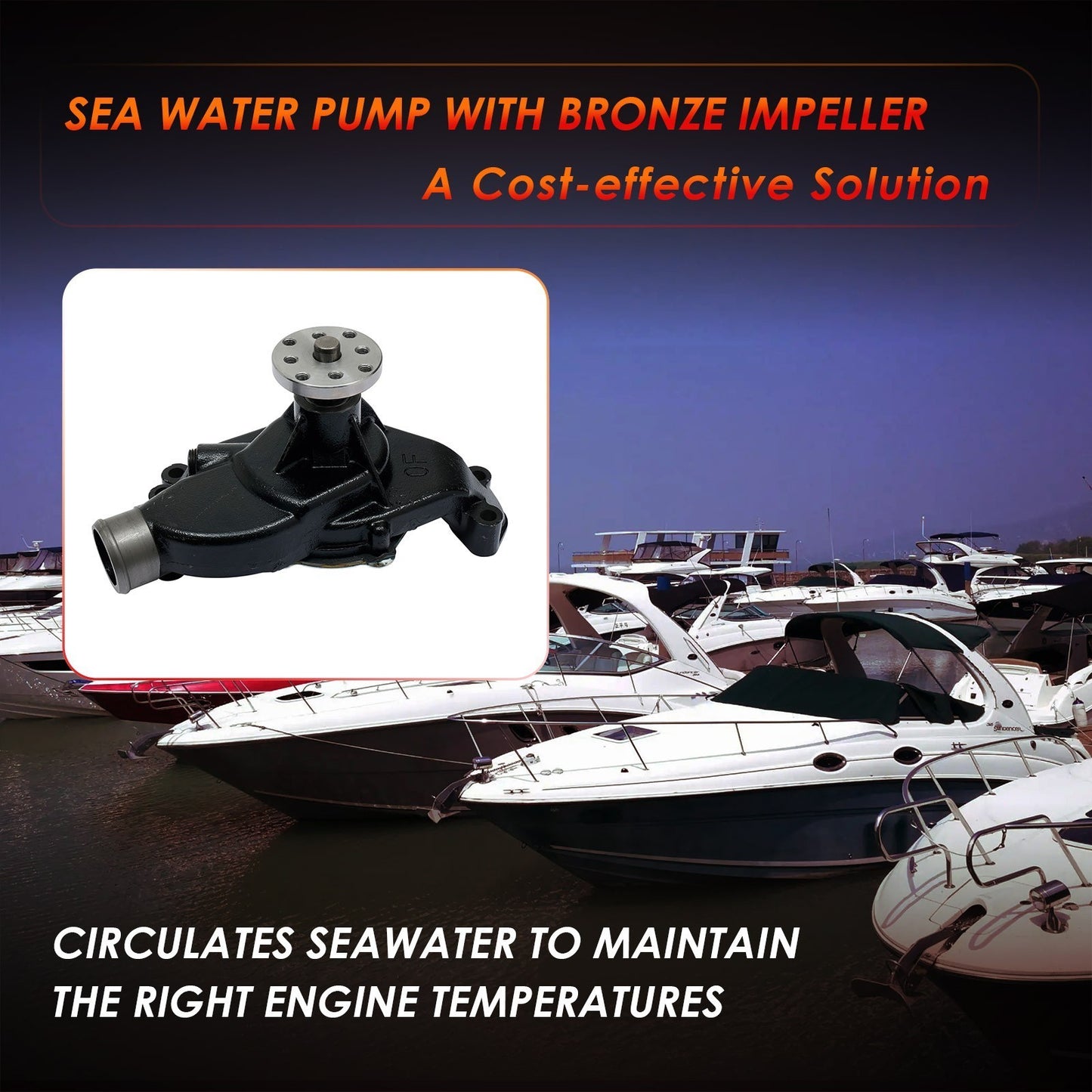 Sea Water Pump For Mercruiser OMC Stern Drive Penta 4.3L 5.0L 8M0113734 8503991