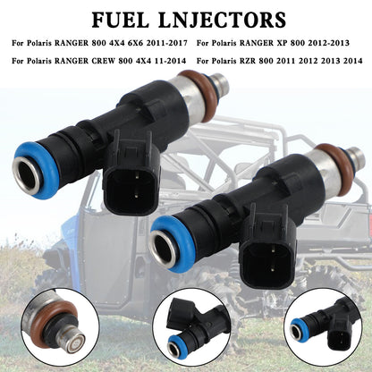 2PCS Fuel Injectors For Polaris Ranger XP 800 1204318 0280158197 GX1111IJ117XG