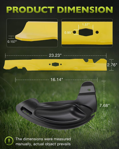 490-110-C203 Mower Blades & 631-05195A Deck Mulch Plate Cover Plug For Cub Cadet