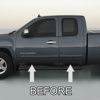 CHROME SIDE DOOR TRIM ROCKER PANEL MOLDING PACKAGE For CHEVY SILVERADO 07-13
