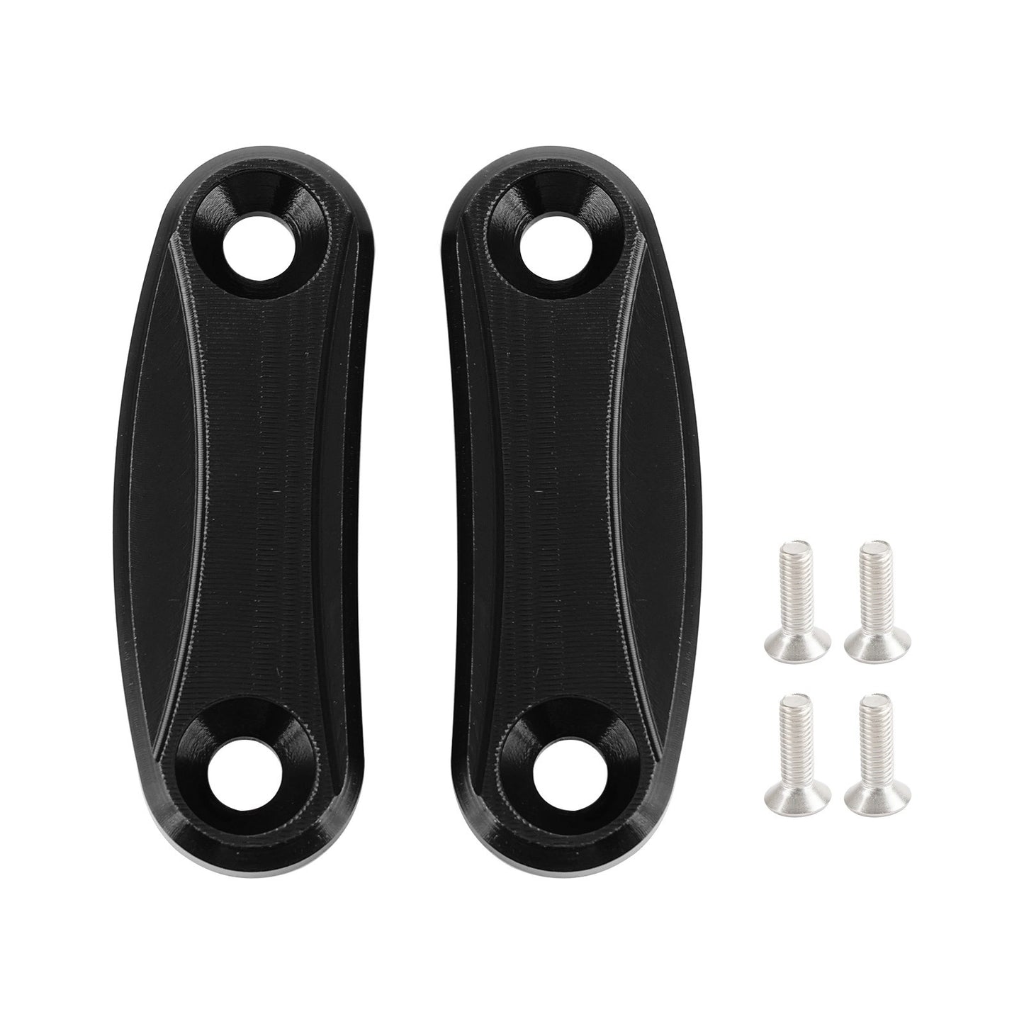ALUMINUM REAR VIEW MIRROR HOLE CAPS BLACK FOR KAWASAKI ZX10R ZX-10R 2011 > 2015