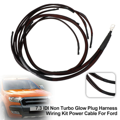 7.3 IDI Non Turbo Glow Plug Harness Wiring Kit Power Cable For Ford