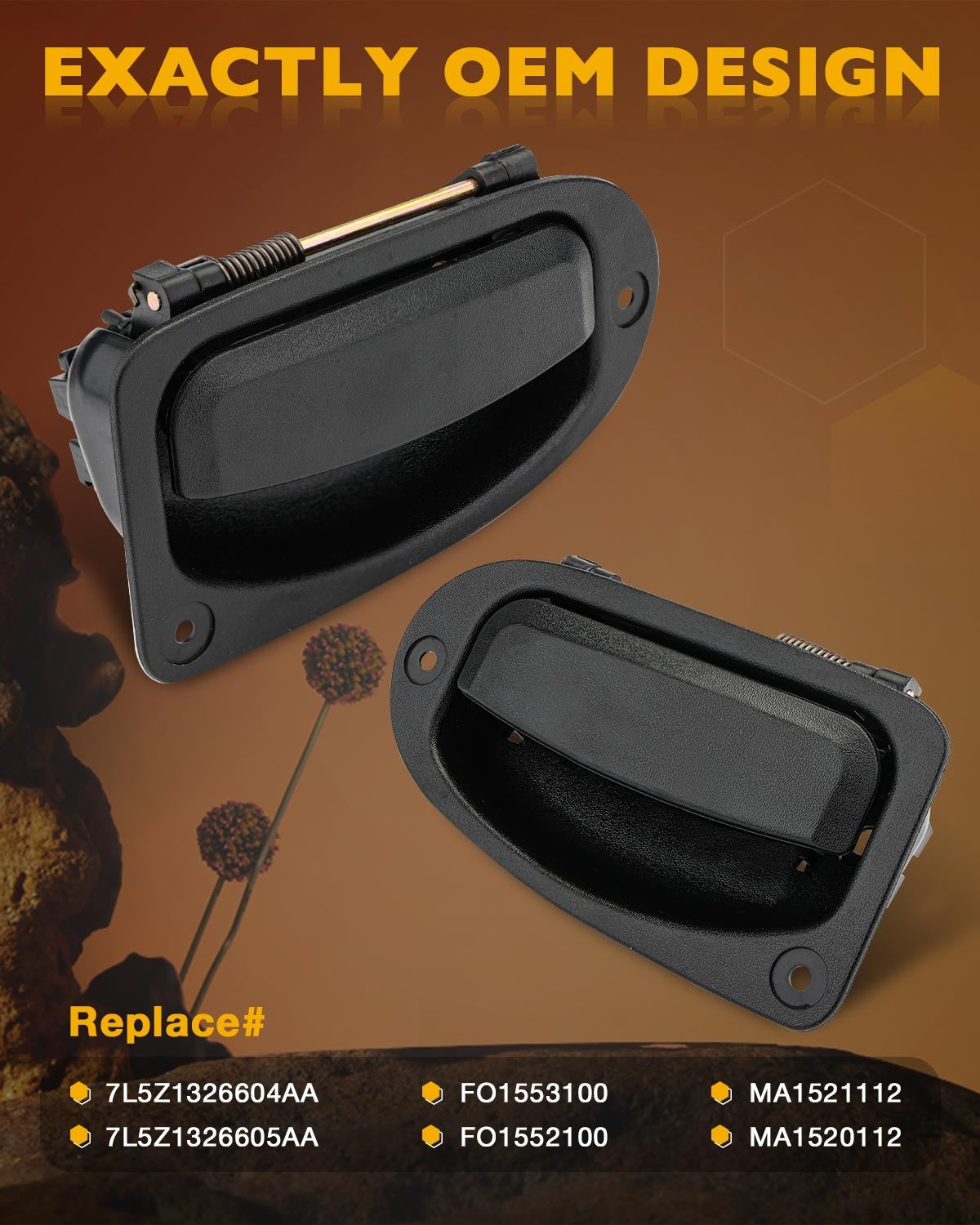 Interior Door Handles Rear Driver & Passenger Side For 1993-11 Ford Ranger Mazda