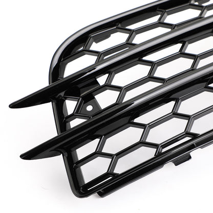 Black Honeycomb Style Fog Light Grill Bumper For Audi A4 S-LINE S4 2008-2012