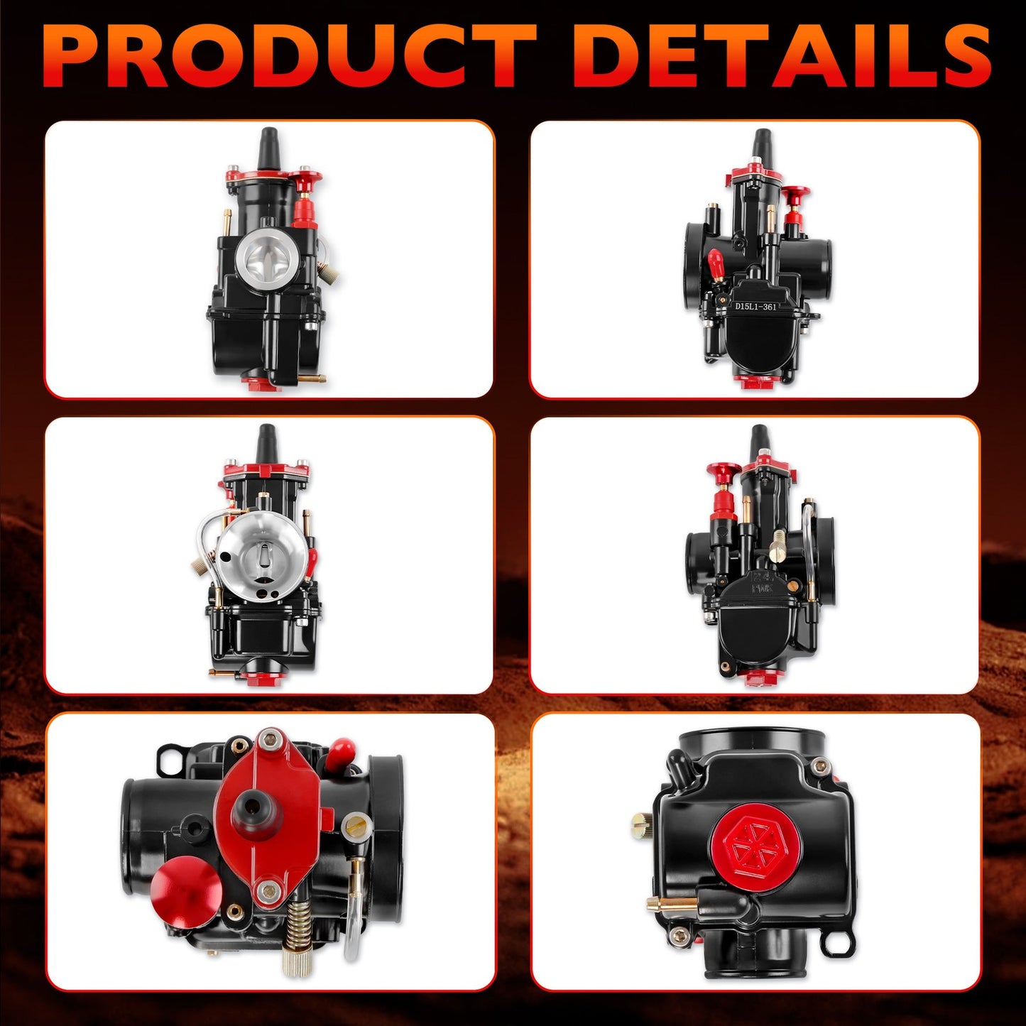 PWK 24mm Racing Carburetor Kit For Dirt Bike ATV Scooter Pit Bike 50cc 70cc 80cc