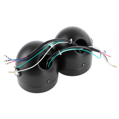 Black Twin Headlight Motorcycle Double Dual Lamp Street Fighter Universal