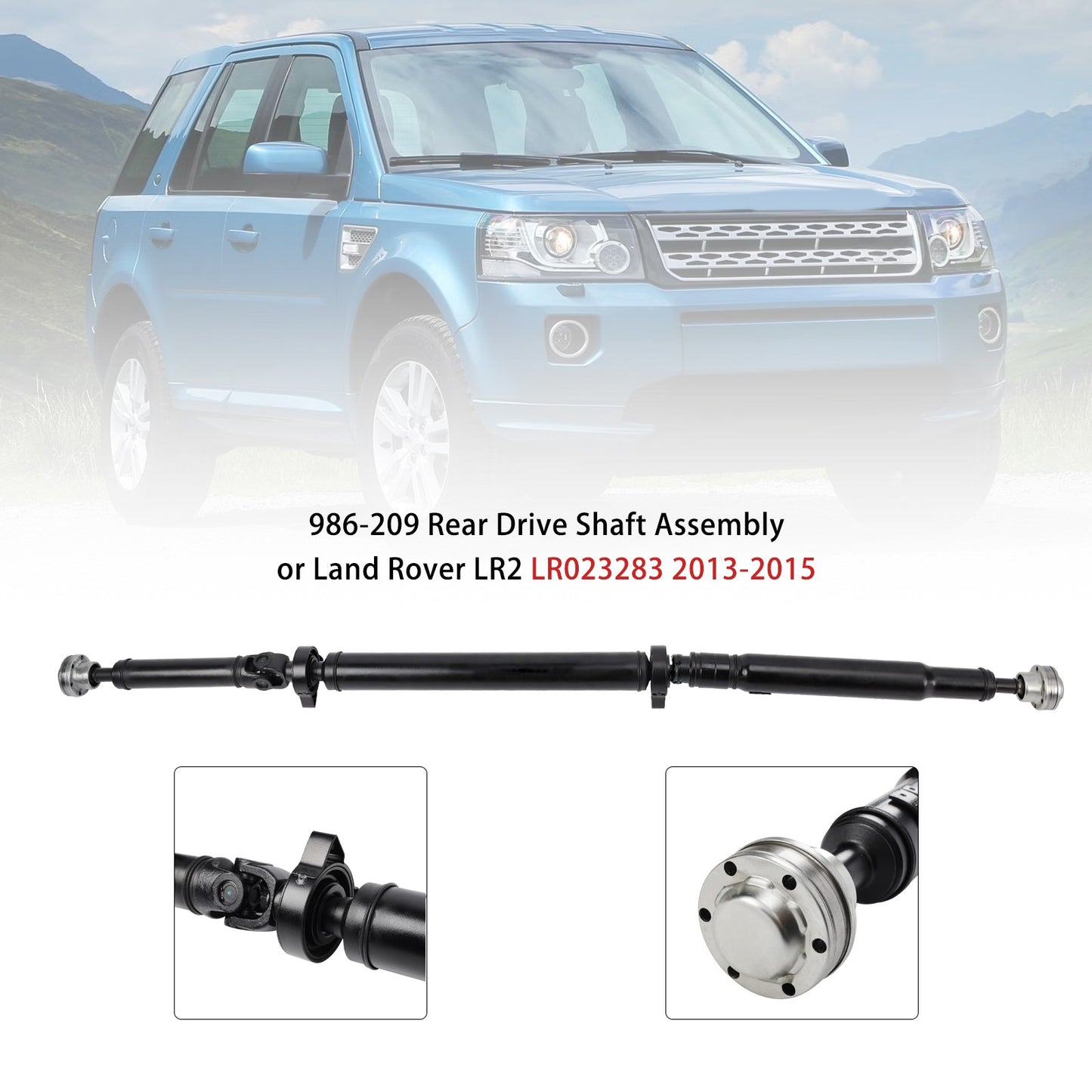 986-209 Rear Drive Shaft Assembly For Land Rover LR2 LR023283 2013-2015