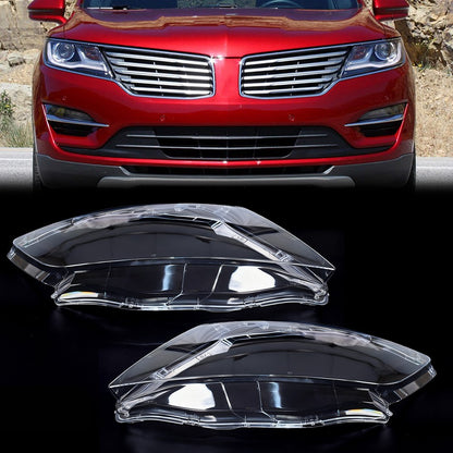 For 2014-2018 Lincoln MKC A Pair Front Headlight Headlamp Lens Shell Covers L+R