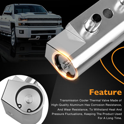 Trans Cooler Bypass Thermal Valve For 14-20 Chevy Silverado GMC Sierra Cadillac