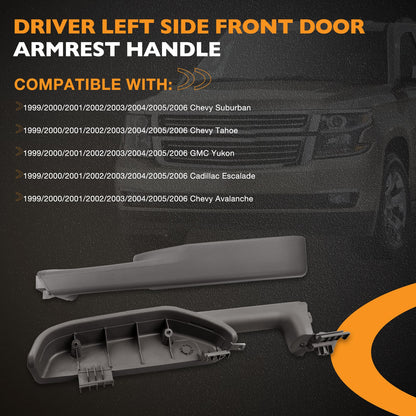 Door Armrest Handle Driver Passenger Kit For 1999-06 Chevy Suburban GMC Cadillac