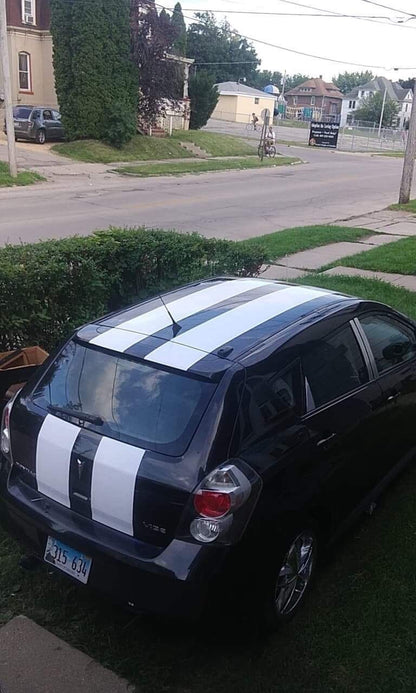10" VINYL RALLY STRIPES RACING STRIPE KIT HOOD TRUNK ROOF For PONTIAC VIBE
