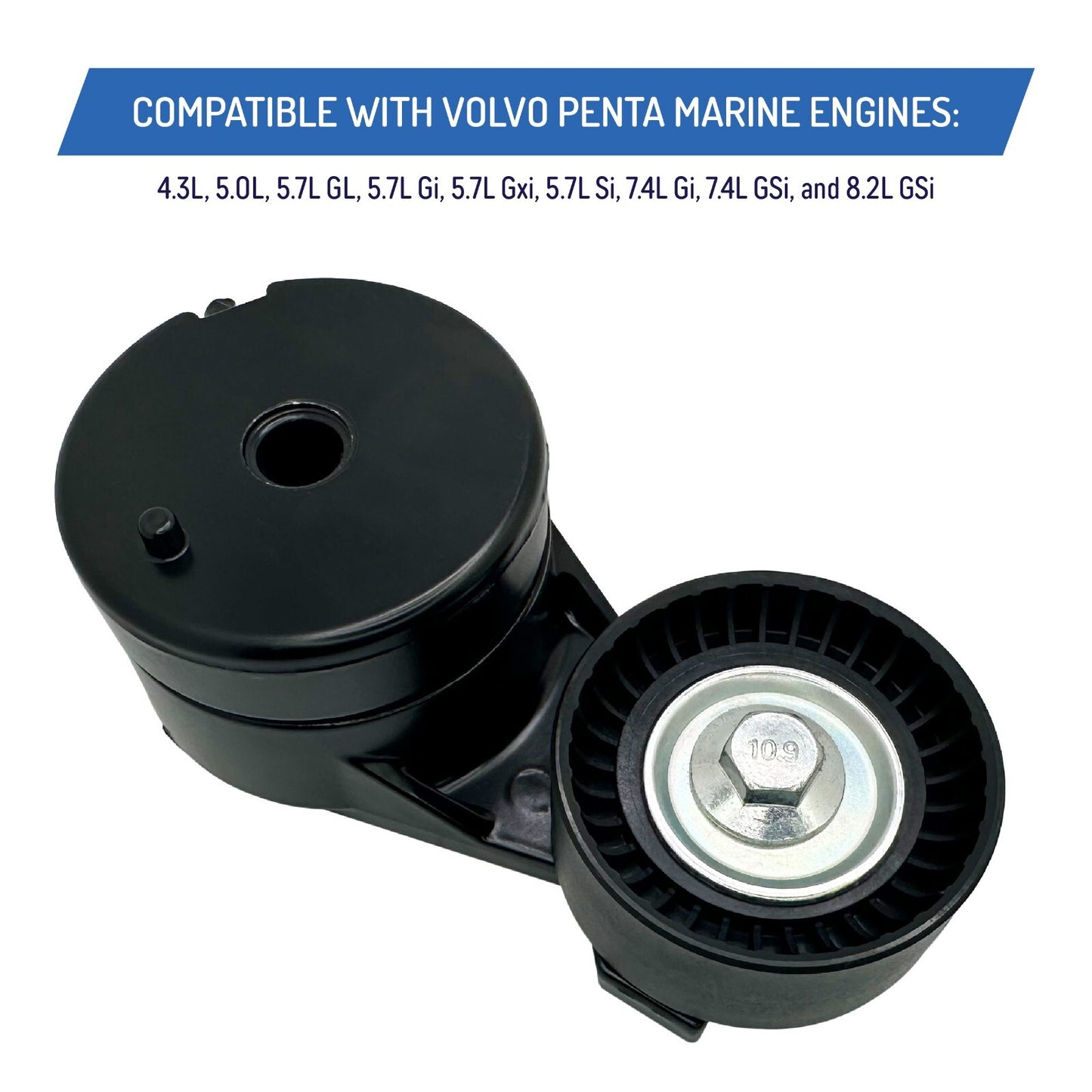 Serpentine Belt Tensioner for Volvo Penta 4.3 5.0 5.7 7.4 8.2L GXi Gi - 3860079