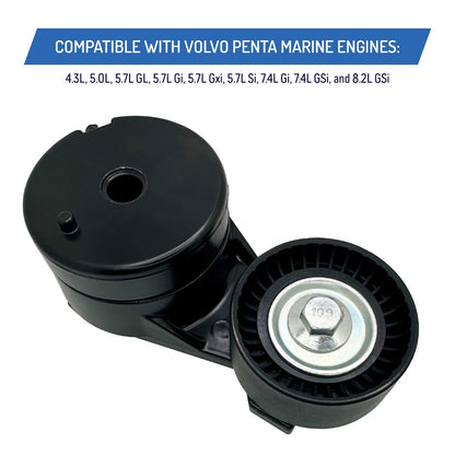 Serpentine Belt Tensioner for Volvo Penta 4.3 5.0 5.7 7.4 8.2L GXi Gi - 3860079