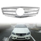 Front Bumper Grille Fits Benz C Class W204 W/LED Emblem C300/C350 08-14 Chrome