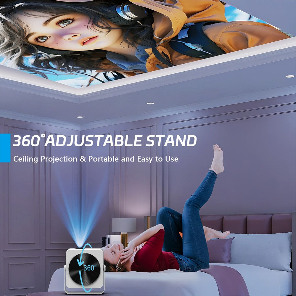 Ultra Smart WiFi PTZ Projector Mini Projector Auto Focus & Keystone Portable 4K