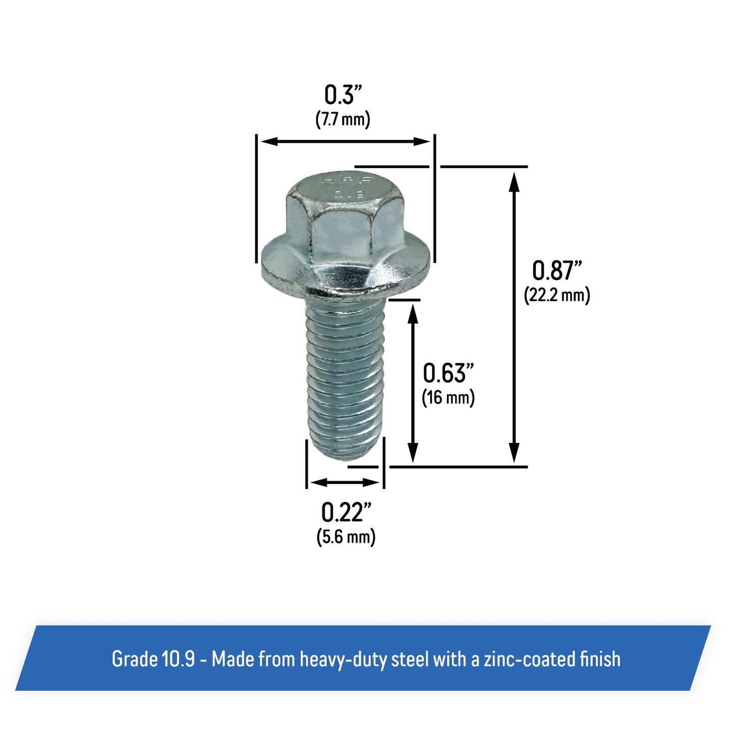 Fuel Rail Hex Flange Bolt Kit for LS Engines - LS1, LS3, LS2, LSX, LQ4, LR4