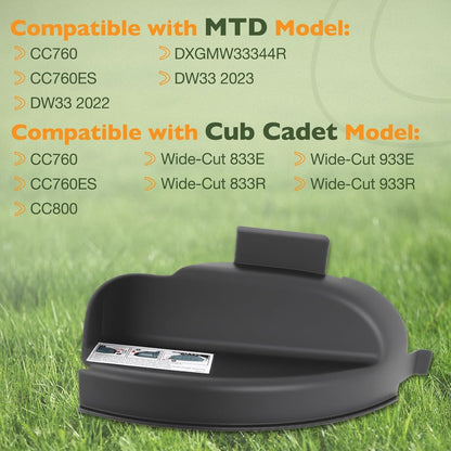 33" Mower Mulch Cover For MTD Cub Cadet CC760 CC760ES CC800 Mulch Plug 631-04252